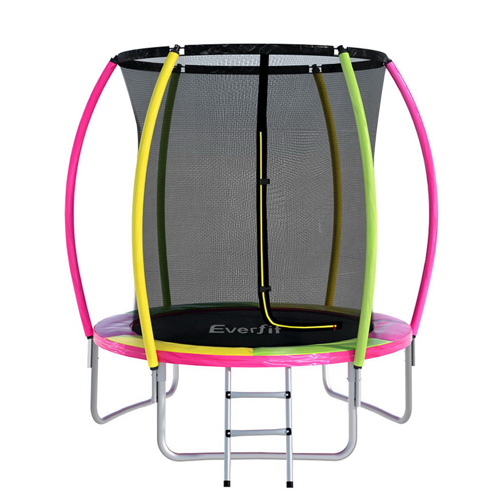 Everfit Trampoline 6FT Kids Trampolines Cover Safety Net Pad Gift Multi-colored-Sports &amp; Fitness &gt; Trampolines-PEROZ Accessories