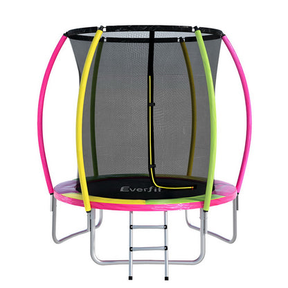 Everfit Trampoline 6FT Kids Trampolines Cover Safety Net Pad Gift Multi-colored-Sports &amp; Fitness &gt; Trampolines-PEROZ Accessories