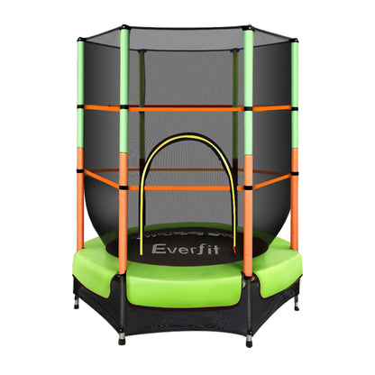 Everfit Trampoline 4.5FT Kids Trampolines Cover Safety Net Pad Ladder Gift Green-Sports &amp; Fitness &gt; Trampolines-PEROZ Accessories