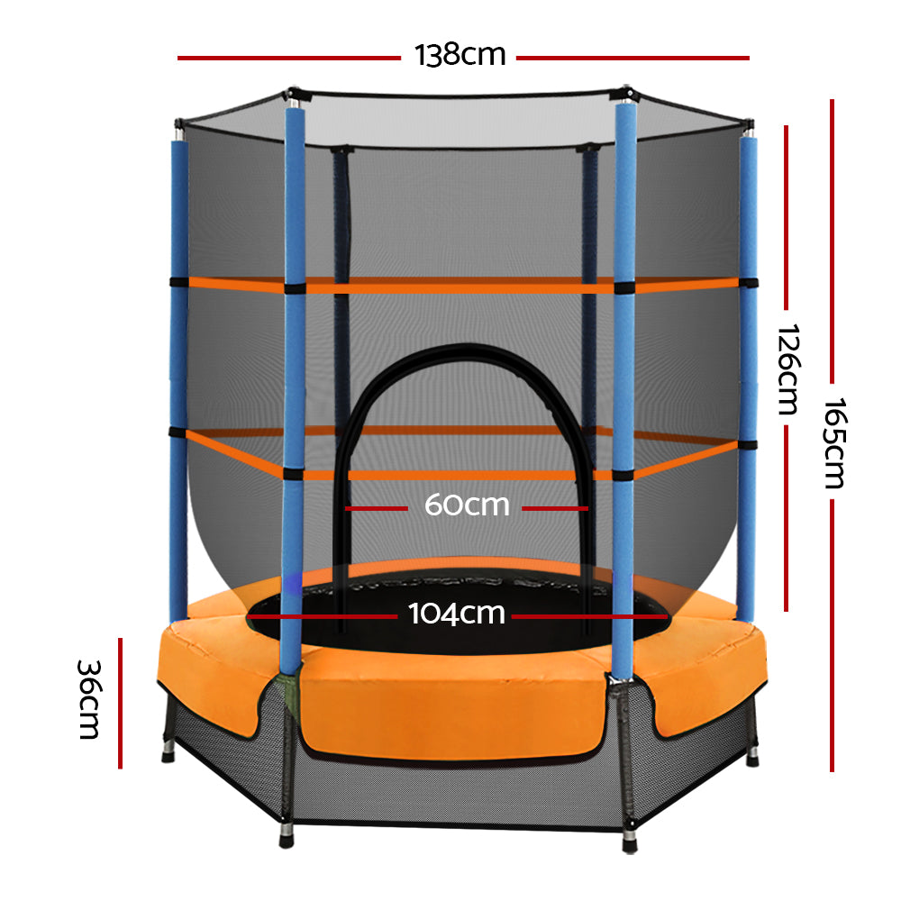 Everfit 4.5FT Trampoline Round Trampolines Kids Enclosure Outdoor Indoor Gift-Sports &amp; Fitness &gt; Trampolines-PEROZ Accessories