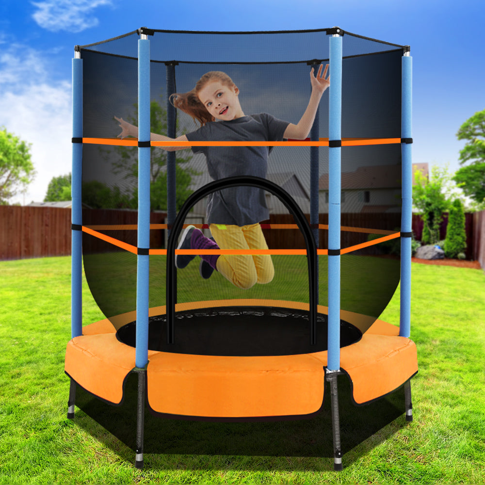 Everfit 4.5FT Trampoline Round Trampolines Kids Enclosure Outdoor Indoor Gift-Sports &amp; Fitness &gt; Trampolines-PEROZ Accessories
