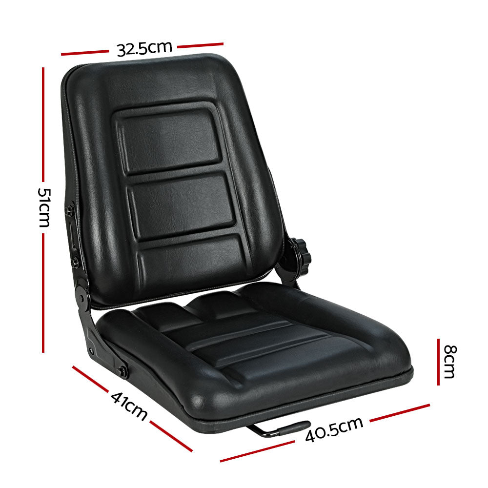 Giantz Adjustable Tractor Seat Forklift Excavator Truck Universal Backrest Chair-Auto Accessories &gt; Auto Accessories Others-PEROZ Accessories