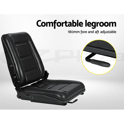 Giantz Adjustable Tractor Seat Forklift Excavator Truck Universal Backrest Chair-Auto Accessories &gt; Auto Accessories Others-PEROZ Accessories
