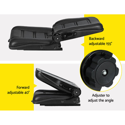 Giantz Adjustable Tractor Seat Forklift Excavator Truck Universal Backrest Chair-Auto Accessories &gt; Auto Accessories Others-PEROZ Accessories