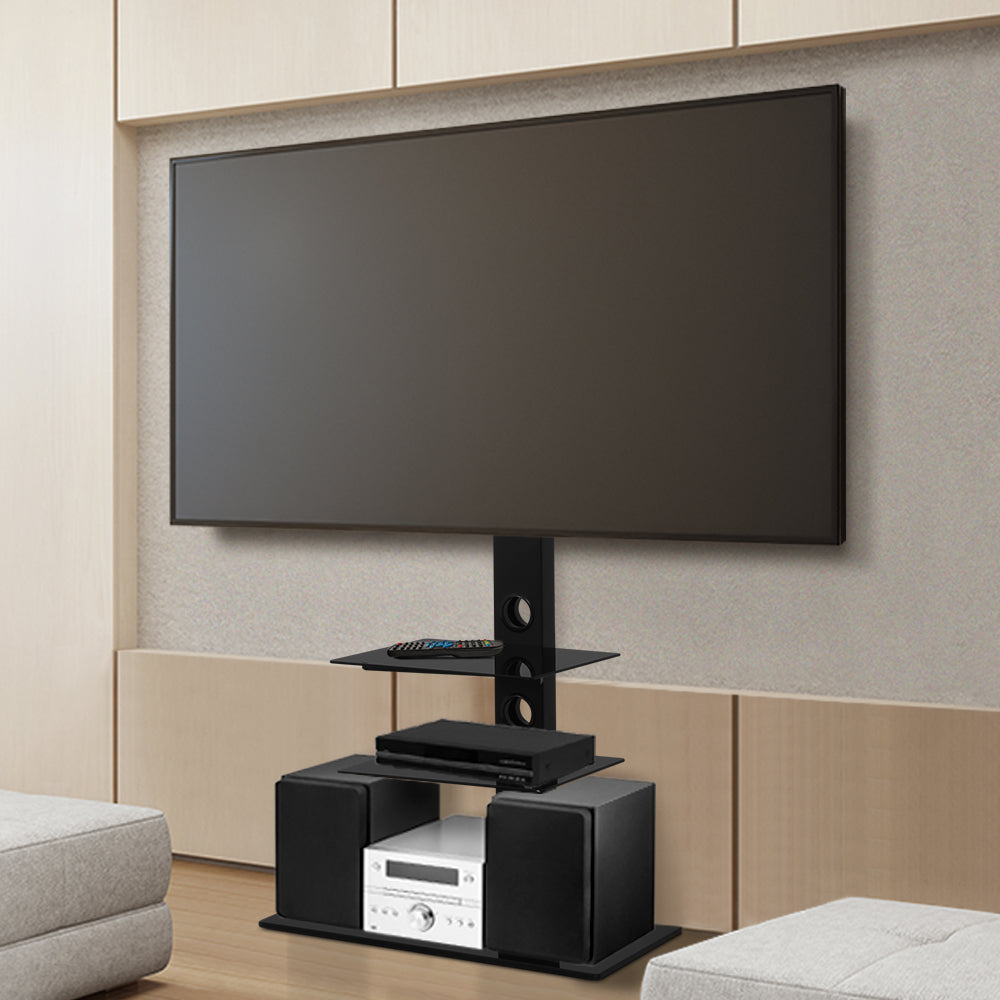 Artiss Floor TV Stand Bracket Mount Swivel Height Adjustable 32 to 70 Inch Black-Audio &amp; Video &gt; TV Accessories - Peroz Australia - Image - 7