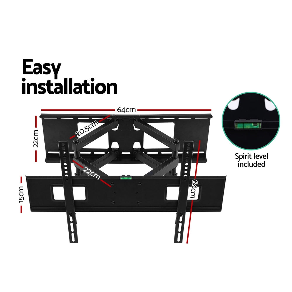 Artiss TV Wall Mount Bracket Tilt Swivel Full Motion Flat LED LCD 32 42 50 55 60 65 70 inch-Audio &amp; Video &gt; TV Accessories - Peroz Australia - Image - 2