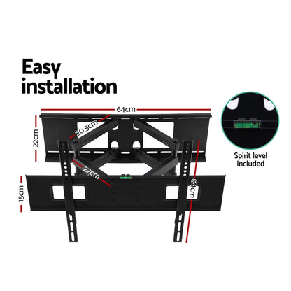 Artiss TV Wall Mount Bracket Tilt Swivel Full Motion Flat LED LCD 32 42 50 55 60 65 70 inch-Audio &amp; Video &gt; TV Accessories - Peroz Australia - Image - 2