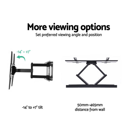Artiss TV Wall Mount Bracket Tilt Swivel Full Motion Flat LED LCD 32 42 50 55 60 65 70 inch-Audio &amp; Video &gt; TV Accessories - Peroz Australia - Image - 3