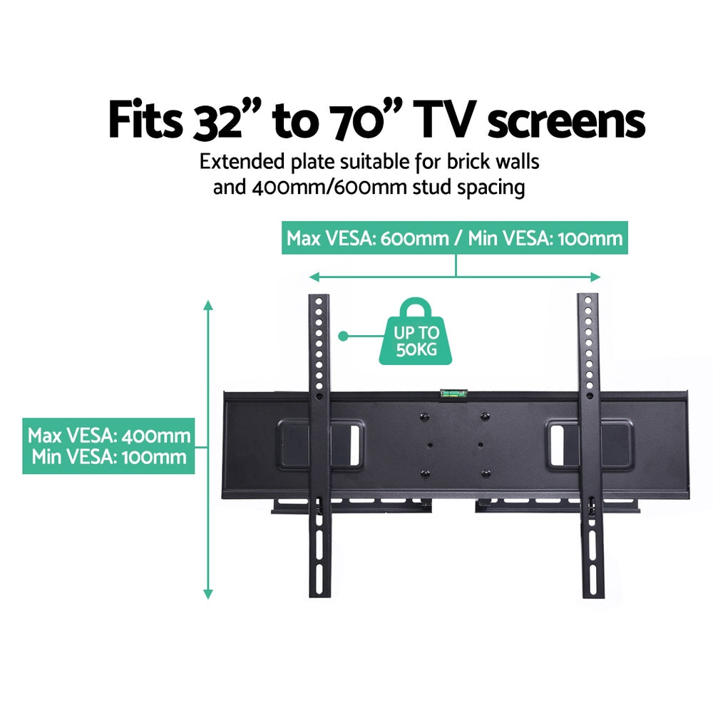 Artiss TV Wall Mount Bracket Tilt Swivel Full Motion Flat LED LCD 32 42 50 55 60 65 70 inch-Audio &amp; Video &gt; TV Accessories - Peroz Australia - Image - 5