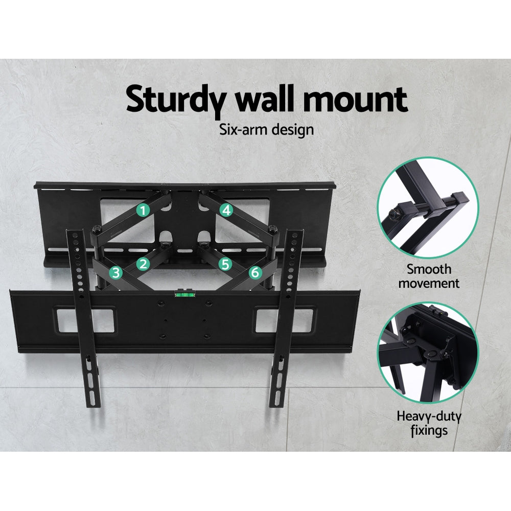 Artiss TV Wall Mount Bracket Tilt Swivel Full Motion Flat LED LCD 32 42 50 55 60 65 70 inch-Audio &amp; Video &gt; TV Accessories - Peroz Australia - Image - 6