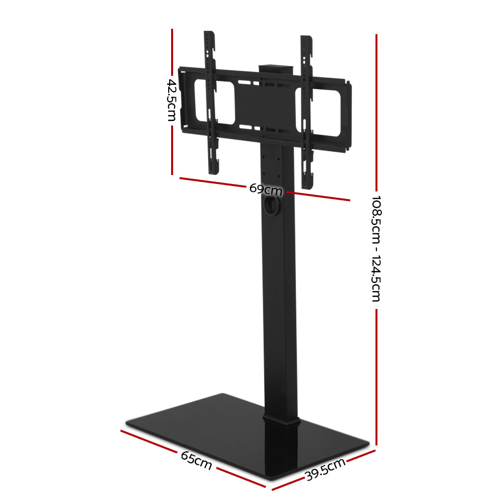 Artiss Floor TV Stand Brakcket Mount Swivel Height Adjustable 32 to 70 Inch Black-Audio &amp; Video &gt; TV Accessories - Peroz Australia - Image - 2