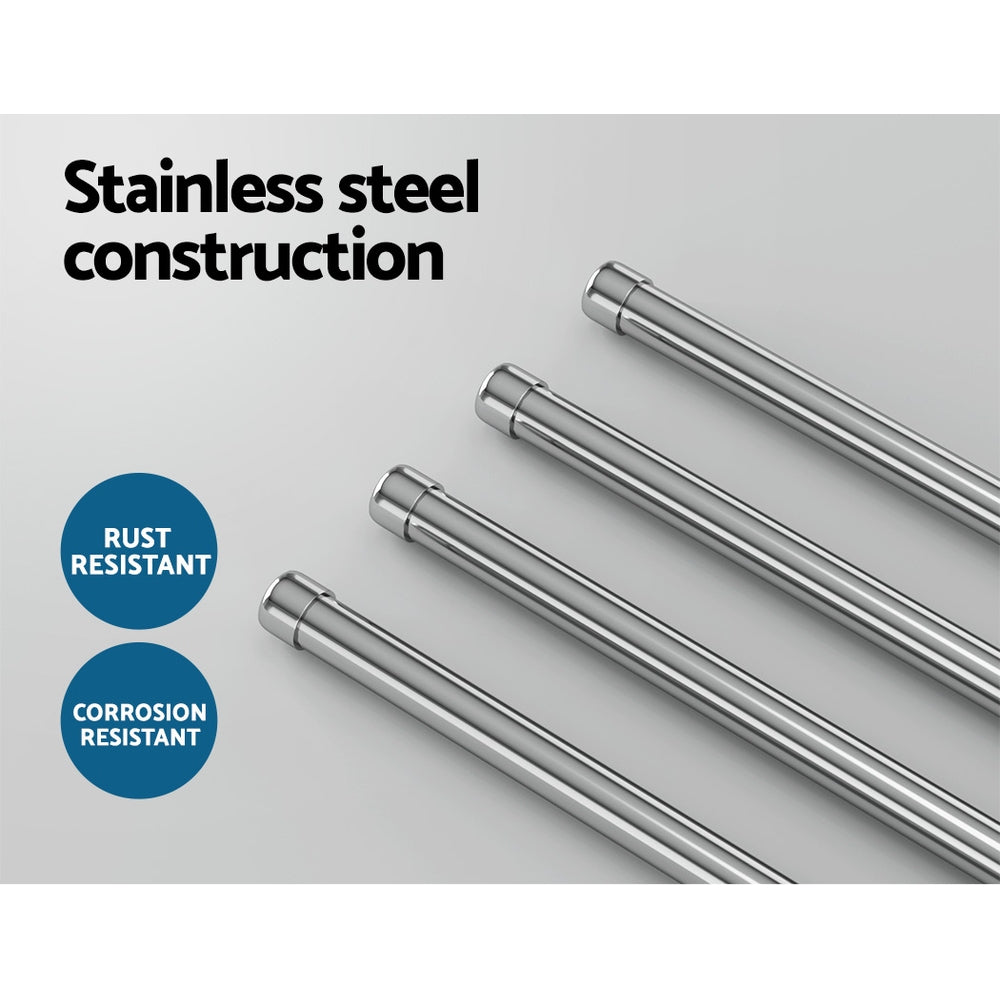 Towel Rail Rack Holder 4 Bars Wall Mounted Stainless Steel Swivel Hook-Home &amp; Garden &gt; Bathroom Accessories-PEROZ Accessories