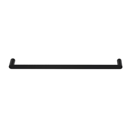 Towel Rail Rack Holder Single 600mm Wall Mounted Stainless Steel Black-Home &amp; Garden &gt; Bathroom Accessories-PEROZ Accessories