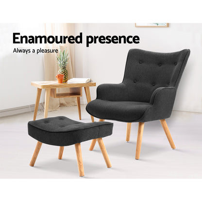 Artiss LANSAR Lounge Accent Chair-Furniture &gt; Bar Stools &amp; Chairs - Peroz Australia - Image - 3