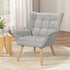 Artiss Armchair Lounge Chair Accent Chairs Sofa Linen Fabric Cushion Seat Grey-Furniture > Bar Stools & Chairs-PEROZ Accessories