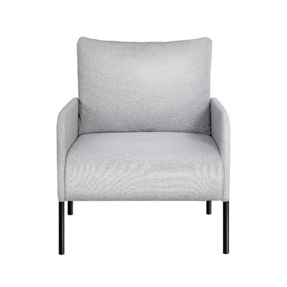 Artiss Armchair Lounge Chair Accent Chair Single Sofa Grey Linen Fabric-Furniture &gt; Bar Stools &amp; Chairs-PEROZ Accessories