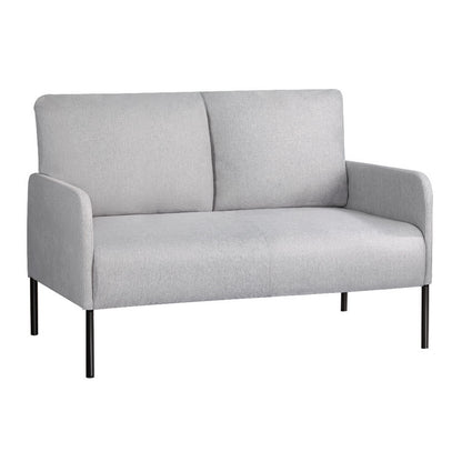 Artiss Armchair 2-Seater Sofa Accent Chair Loveseat Grey Linen Fabric Metal Leg-Furniture &gt; Bar Stools &amp; Chairs-PEROZ Accessories