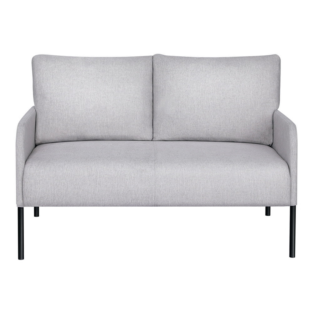Artiss Armchair 2-Seater Sofa Accent Chair Loveseat Grey Linen Fabric Metal Leg-Furniture &gt; Bar Stools &amp; Chairs-PEROZ Accessories