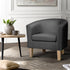 Artiss Abby Fabric Armchair - Grey-Furniture > Bar Stools & Chairs - Peroz Australia - Image - 1