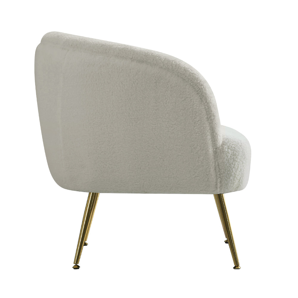 Artiss Armchair Lounge Chair Accent Chairs Armchairs Sherpa Boucle Sofa White-Armchair - Peroz Australia - Image - 5