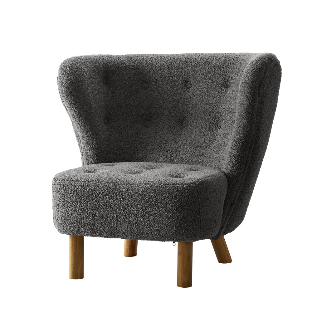 Artiss Armchair Lounge Accent Chair Armchairs Couch Chairs Sofa Bedroom Charcoal-Armchair - Peroz Australia - Image - 2