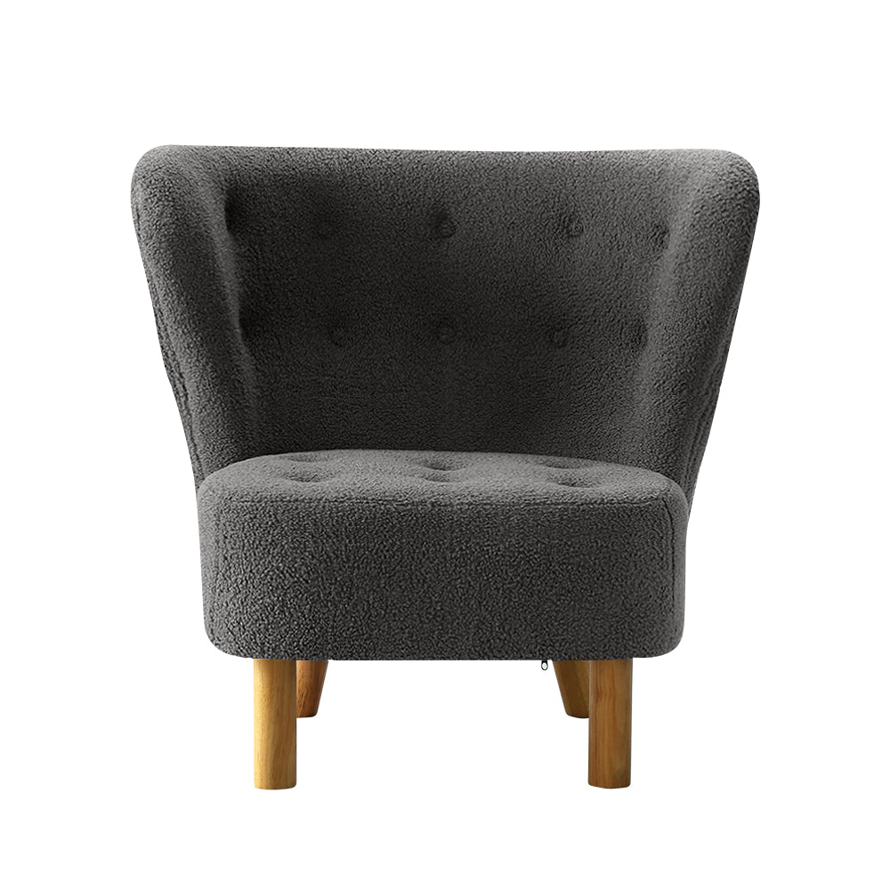Artiss Armchair Lounge Accent Chair Armchairs Couch Chairs Sofa Bedroom Charcoal-Armchair - Peroz Australia - Image - 4