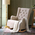 Artiss Rocking Armchair Feedining Chair Fabric Armchairs Lounge Recliner Beige-Furniture > Living Room-PEROZ Accessories
