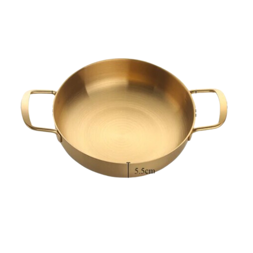Anygleam Stock Pot Gold-S Stainless Steel HotPot Without Lid Single-Layer Cooking Soup Noodle Sea Food Home Kitchen Restaurant Tools-Pots-PEROZ Accessories