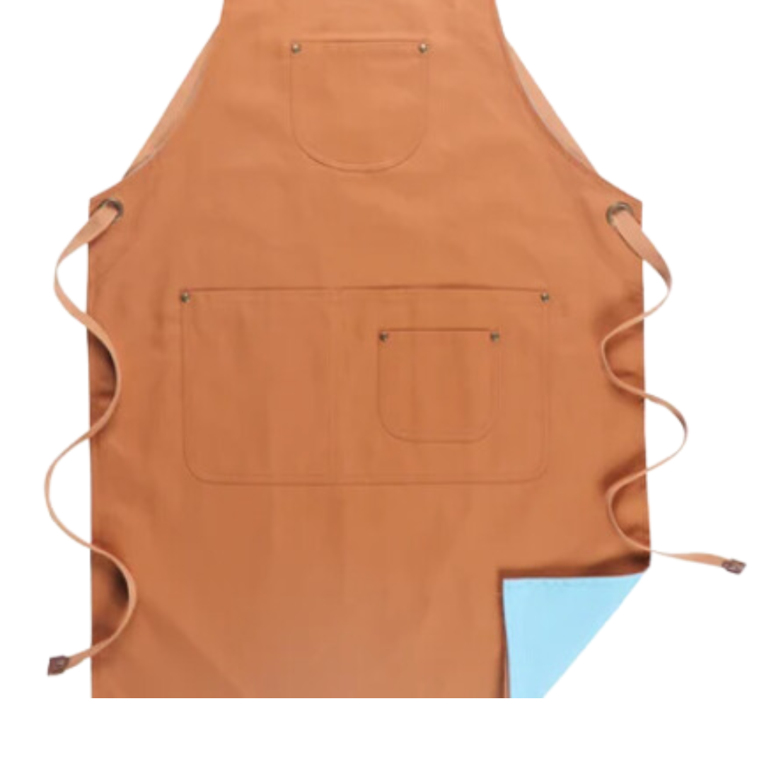 Anyhouz Kitchen Apron Khaki Blue Newest Solid Cooking Apron for Men and Women Chef Waiter Cafe Hairdresser Bibs Garden Accessory Hot-Aprons-PEROZ Accessories