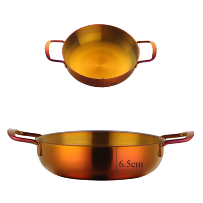 Anygleam Stock Pot 2pcs Rainbow no.3-S-L Stainless Steel HotPot Without Lid Single-Layer Cooking Soup Noodle Sea Food Home Kitchen Restaurant Tools-Pots-PEROZ Accessories
