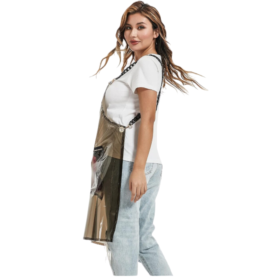 Anyhouz Salon Barber Black Apron 3 Pockets Fashion Cross-back Adjustable Waterproof Ideal for Hair Stylist-Aprons-PEROZ Accessories