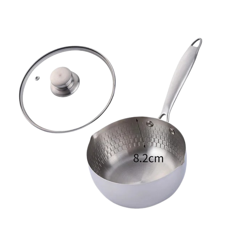 Anygleam Stock Pot Silver Non-Stick Stainless Steel Kitchen Snow Pan Noodle Soup with Lid Cooker Universal Cookware-Pots-PEROZ Accessories