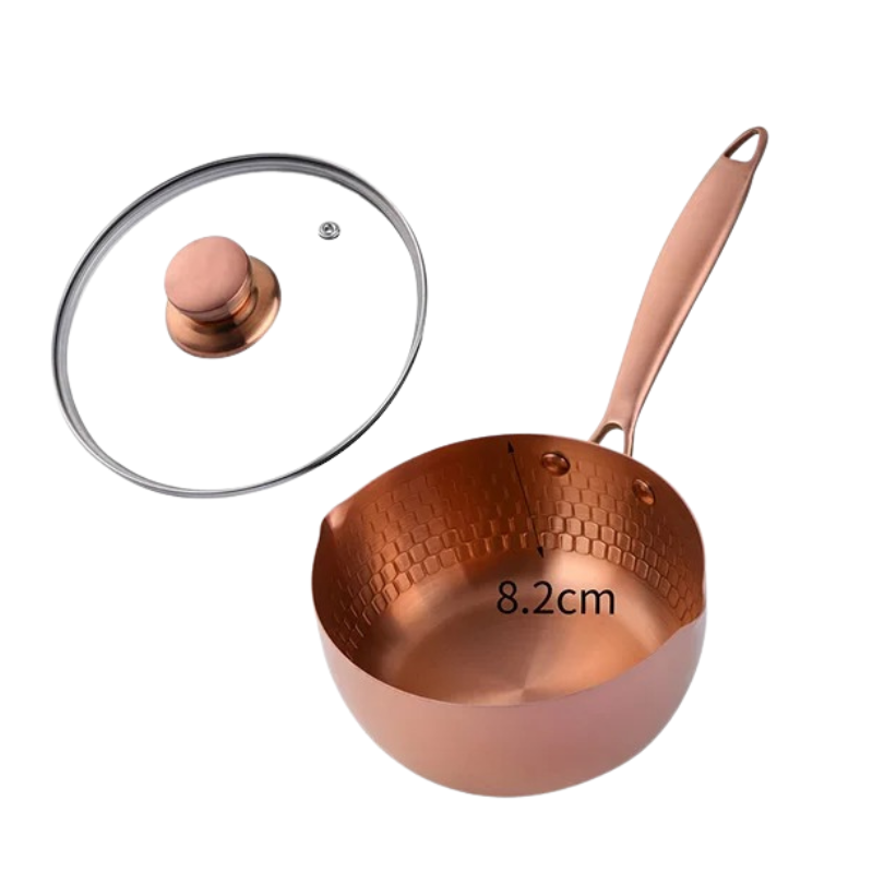 Anygleam Stock Pot Rose Gold Non-Stick Stainless Steel Kitchen Snow Pan Noodle Soup with Lid Cooker Universal Cookware-Pots-PEROZ Accessories