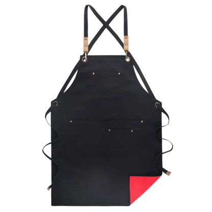 Anyhouz Kitchen Apron Red Black Newest Solid Cooking Apron for Men and Women Chef Waiter Cafe Hairdresser Bibs Garden Accessory Hot-Aprons-PEROZ Accessories