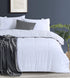 Elan Linen 100% Egyptian Cotton Vintage Washed 500TC White King Single Quilt Cover Set-Home & Garden > Bedding-PEROZ Accessories