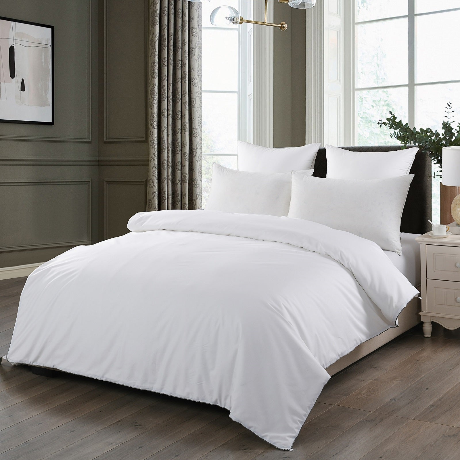 Royal Comfort 100% Silk Filled Eco-Lux Quilt 300GSM With 100% Cotton Cover - Single - White-Home &amp; Garden &gt; Bedding-PEROZ Accessories