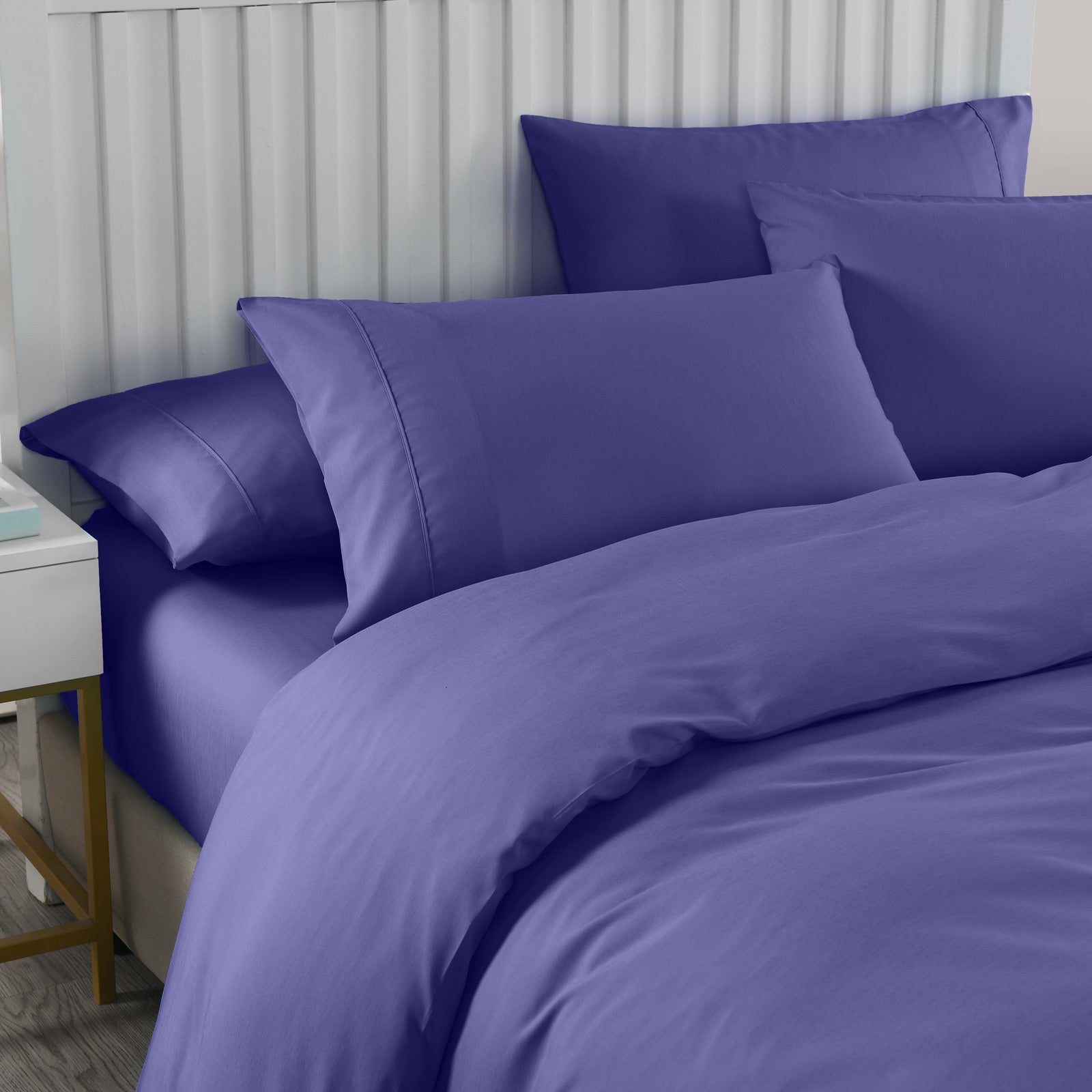 Royal Comfort 2000TC Quilt Cover Set Bamboo Cooling Hypoallergenic Breathable - Queen - Royal Blue-Quilt Covers-PEROZ Accessories