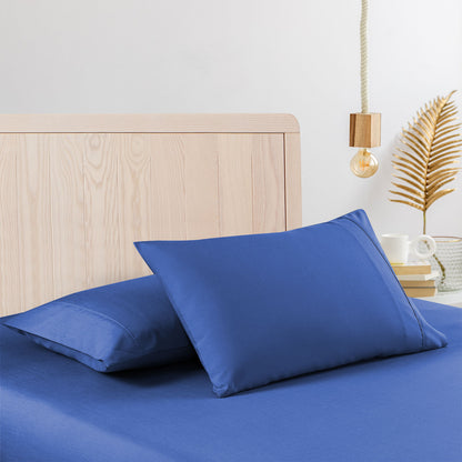 Casa Decor 2000 Thread Count Bamboo Cooling Sheet Set Ultra Soft Bedding - Double - Royal Blue-Home &amp; Garden &gt; Bedding-PEROZ Accessories
