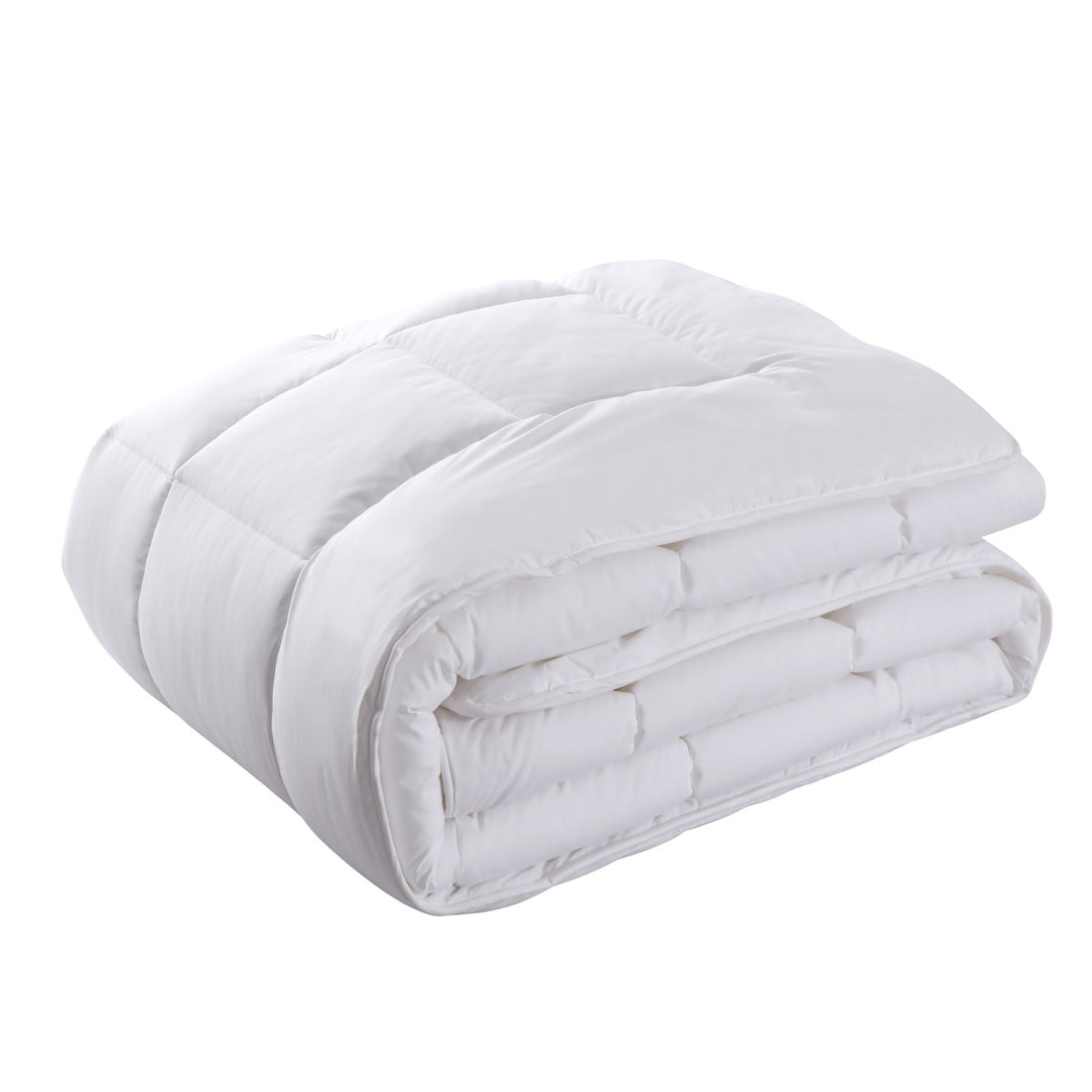 Royal Comfort 260GSM Deluxe Eco-Silk Touch Quilt 100% Cotton Cover - Double - White-Home &amp; Garden &gt; Bedding-PEROZ Accessories
