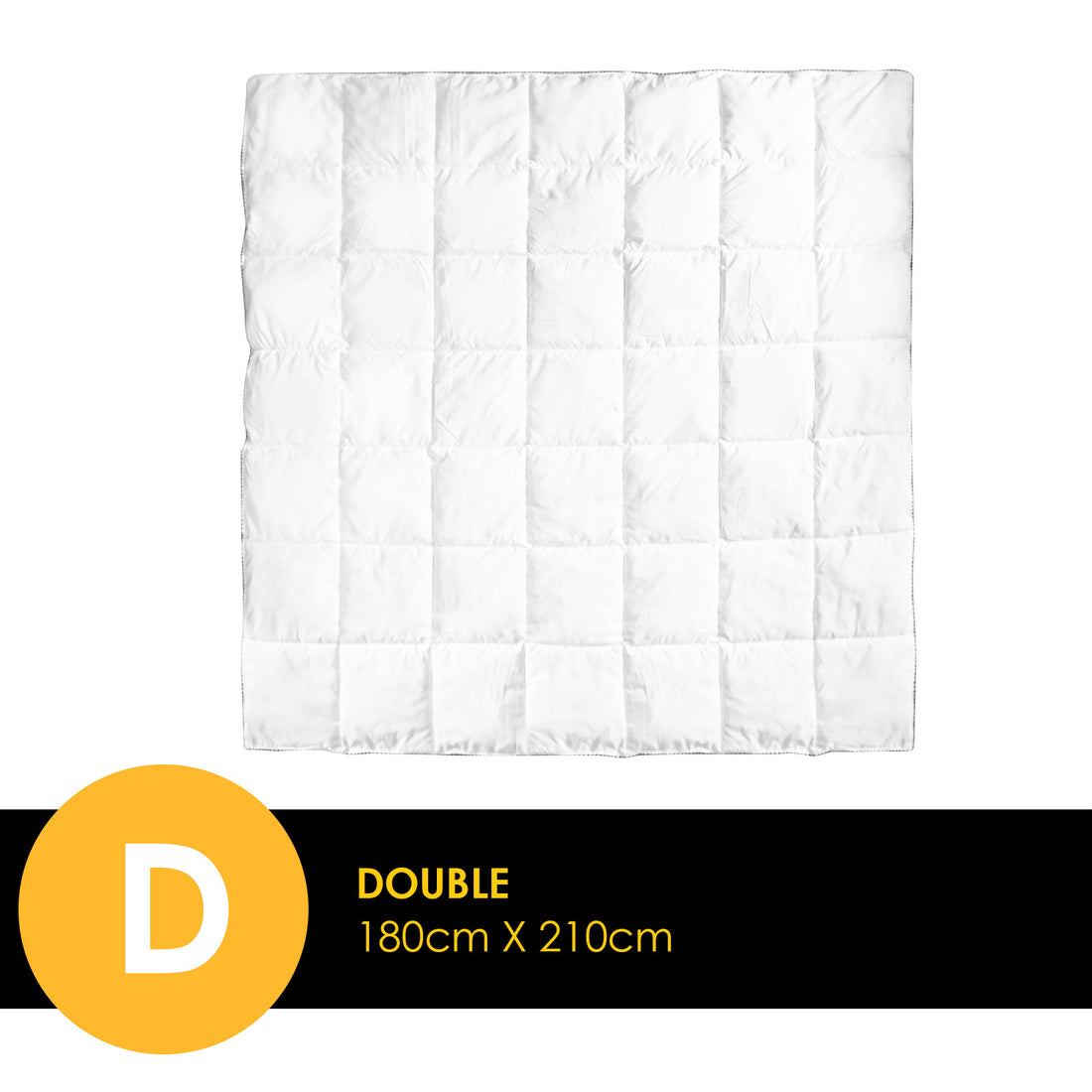 Royal Comfort Bamboo Blend Quilt 250GSM Luxury Duvet 100% Cotton Cover - Double - White-Home &amp; Garden &gt; Bedding-PEROZ Accessories