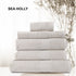 Royal Comfort 5 Piece Cotton Bamboo Towel Set 450GSM Luxurious Absorbent Plush - Sea Holly-Towels-PEROZ Accessories