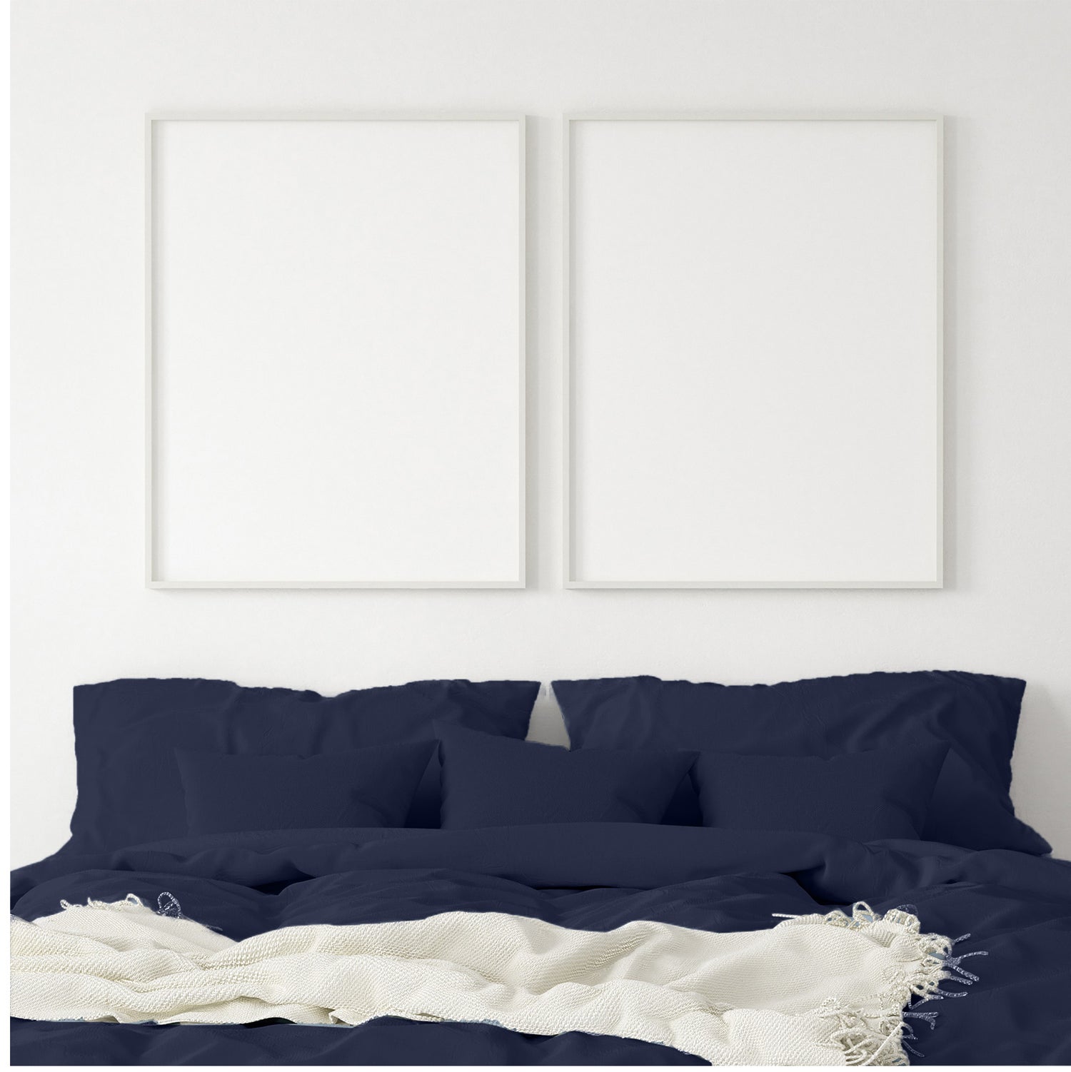 Balmain 1000 Thread Count Hotel Grade Bamboo Cotton Quilt Cover Pillowcases Set - Queen - Royal Blue-Quilt Covers-PEROZ Accessories