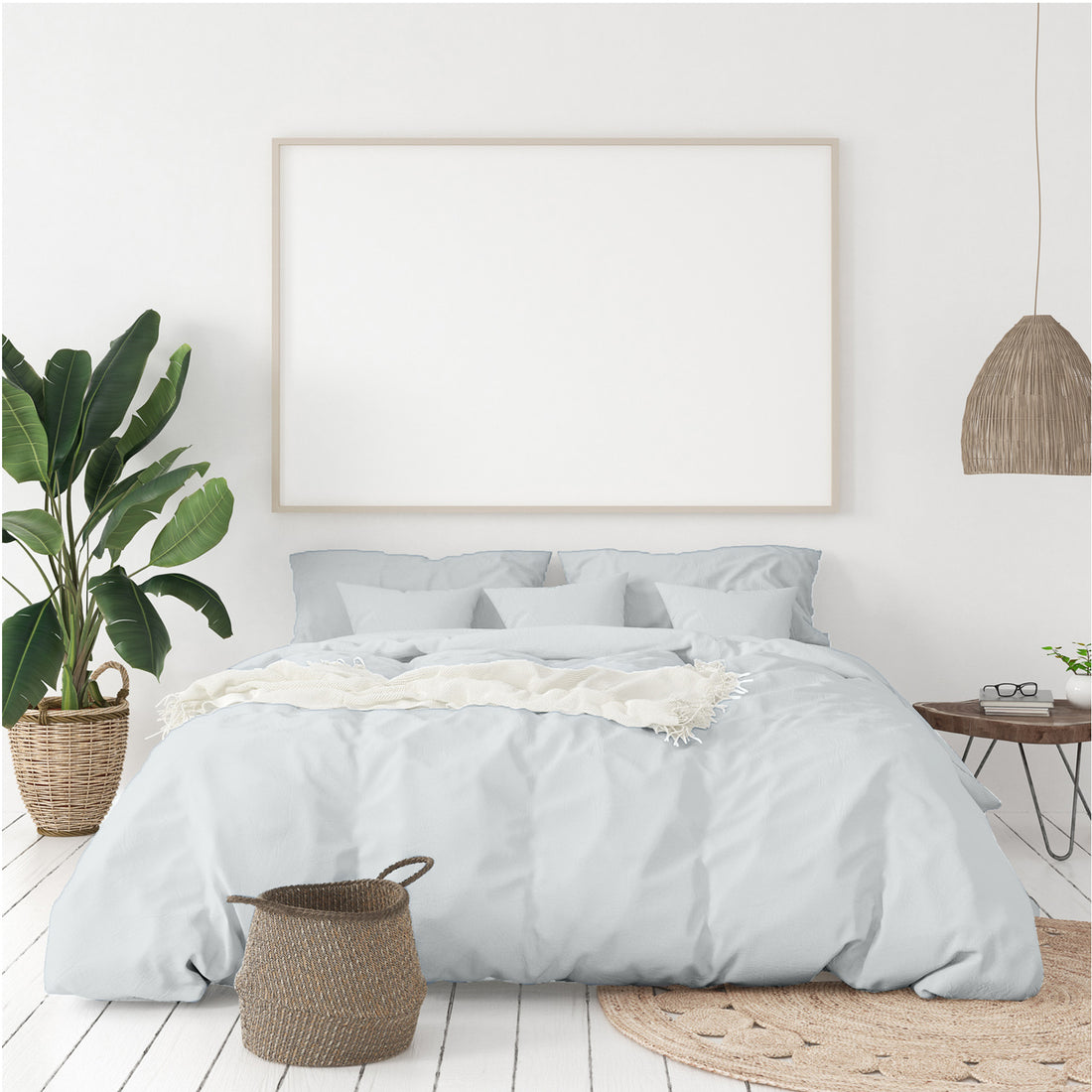Balmain 1000 Thread Count Hotel Grade Bamboo Cotton Quilt Cover Pillowcases Set - King - Cool Grey-Quilt Covers-PEROZ Accessories