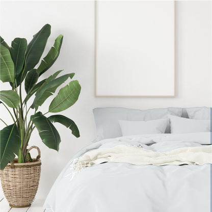 Balmain 1000 Thread Count Hotel Grade Bamboo Cotton Quilt Cover Pillowcases Set - King - Cool Grey-Quilt Covers-PEROZ Accessories