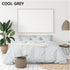 Balmain 1000 Thread Count Hotel Grade Bamboo Cotton Quilt Cover Pillowcases Set - King - Cool Grey-Quilt Covers-PEROZ Accessories