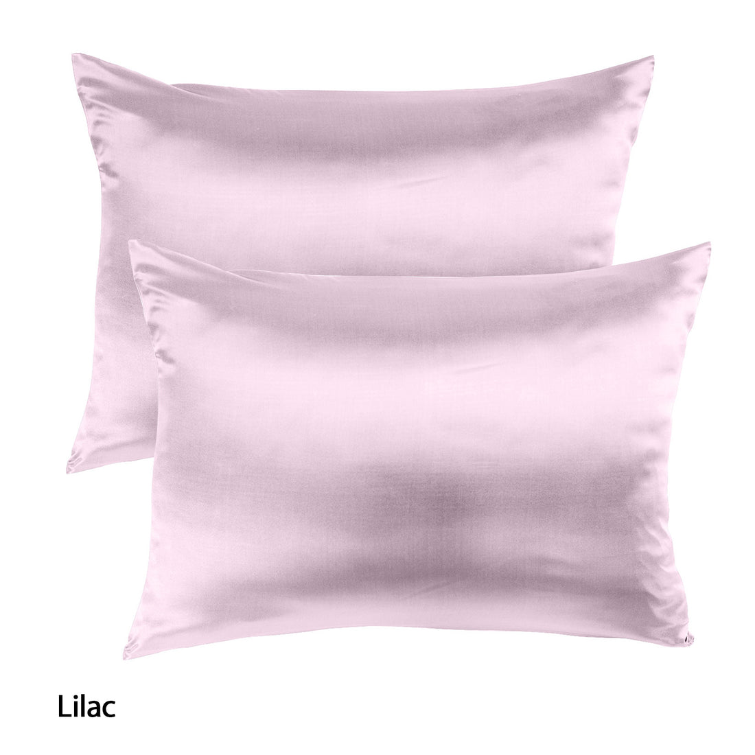 Royal Comfort Mulberry Soft Silk Hypoallergenic Pillowcase Twin Pack 51 x 76cm - Lilac-Pillowcases-PEROZ Accessories