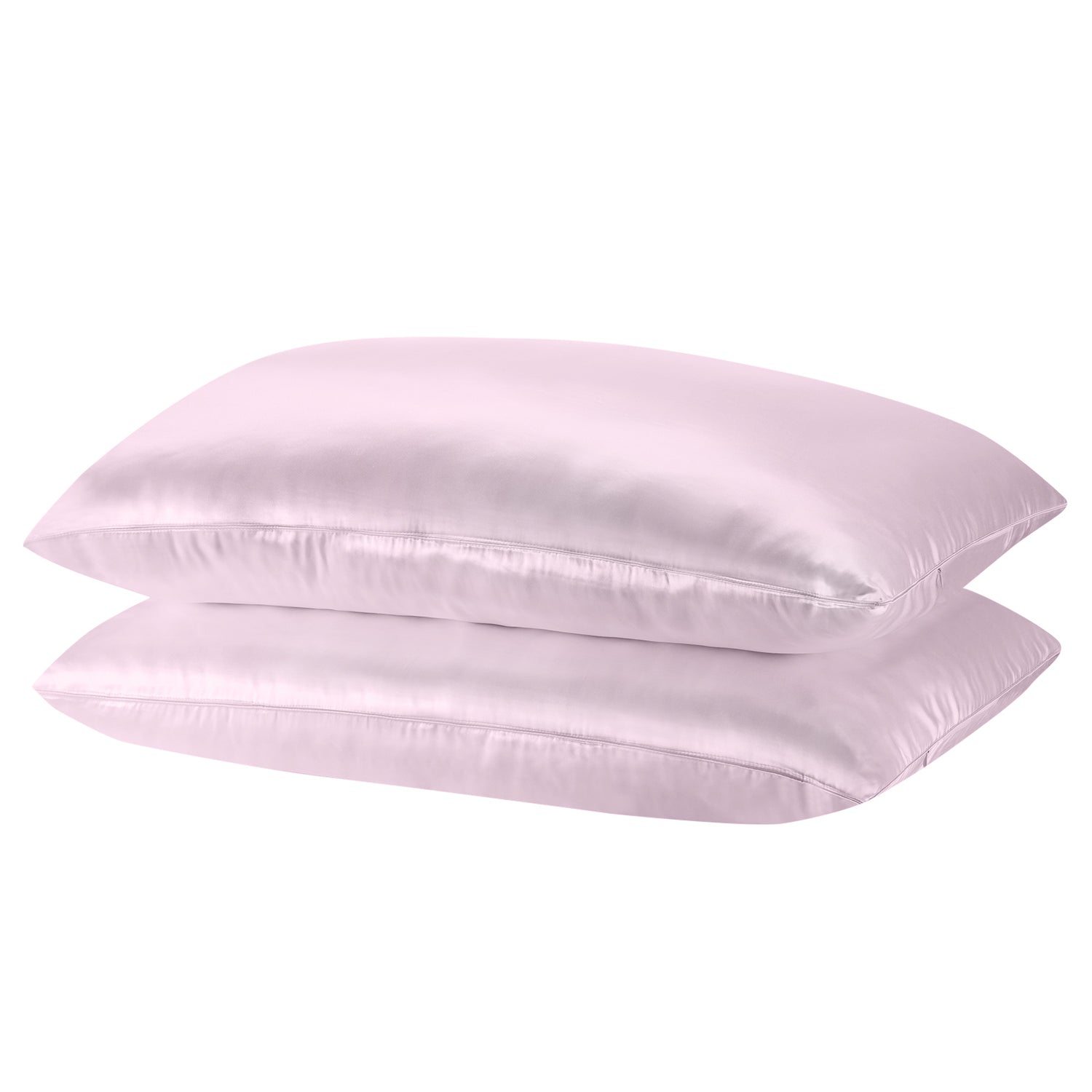 Royal Comfort Mulberry Soft Silk Hypoallergenic Pillowcase Twin Pack 51 x 76cm - Lilac-Pillowcases-PEROZ Accessories