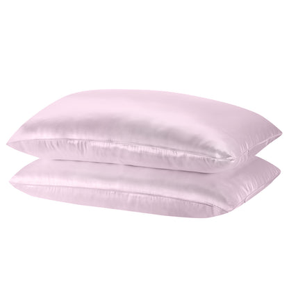 Royal Comfort Mulberry Soft Silk Hypoallergenic Pillowcase Twin Pack 51 x 76cm - Lilac-Pillowcases-PEROZ Accessories