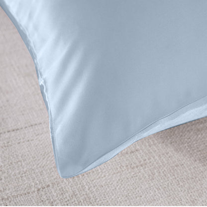 Royal Comfort Mulberry Soft Silk Hypoallergenic Pillowcase Twin Pack 51 x 76cm - Soft Blue-Pillowcases-PEROZ Accessories