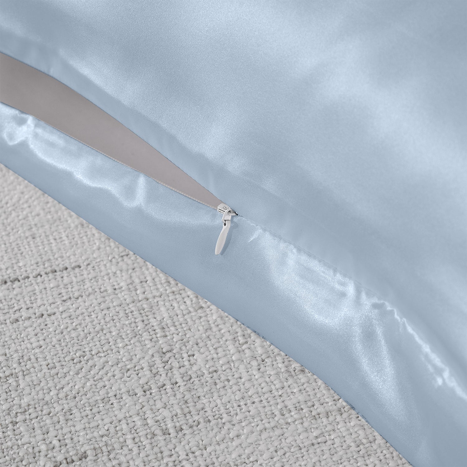 Royal Comfort Mulberry Soft Silk Hypoallergenic Pillowcase Twin Pack 51 x 76cm - Soft Blue-Pillowcases-PEROZ Accessories